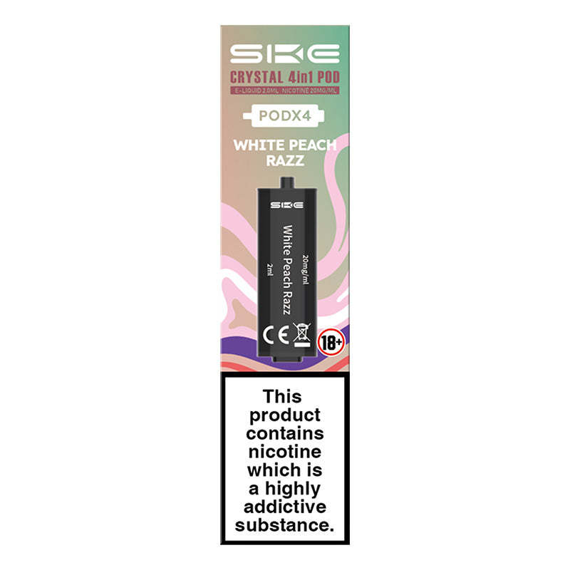 SKE CRYSTAL 4in1 PREFILLED PODS WHITE PEACH RAZZ (10)