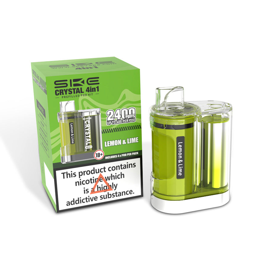 SKE CRYSTAL 4in1 2400 POD KIT LEMON & LIME (5)