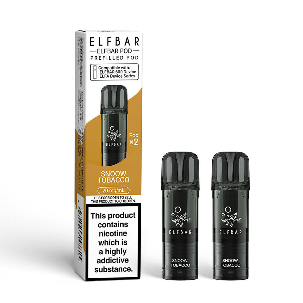 ELFBAR 600 2025 2PK PODS SNOOW TOBACCO (10)