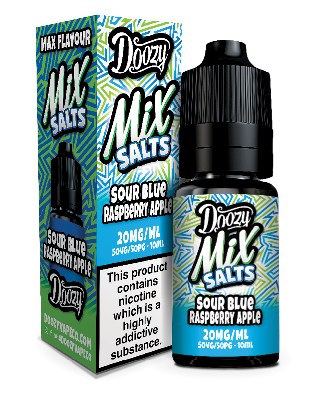 DOOZY MIX SALTS 10ML NIC SALTS SOUR BLUE RASPBERRY APPLE (10)