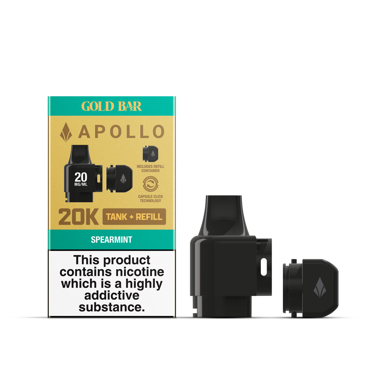 APOLLO 2ML+5ML POD + REFILL SPEARMINT (10)