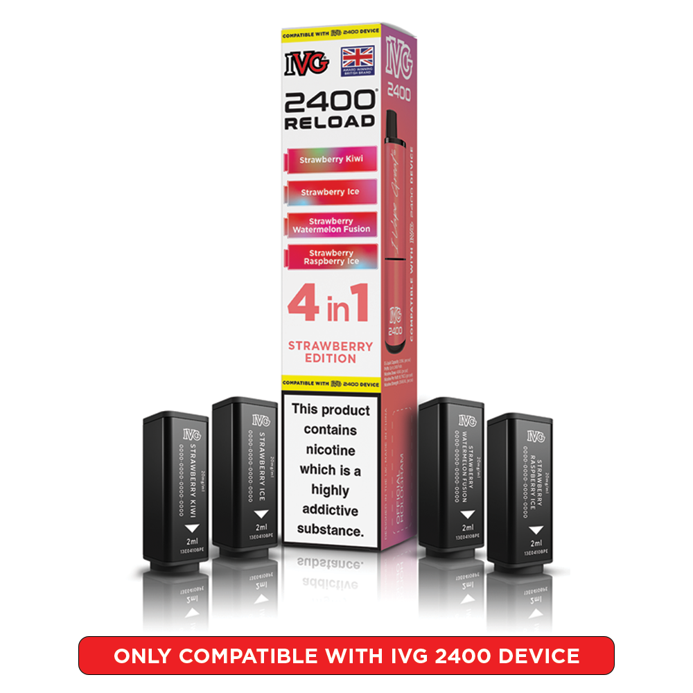 IVG 2400 RELOAD POD 4 PACK STRAWBERRY EDITION (5)