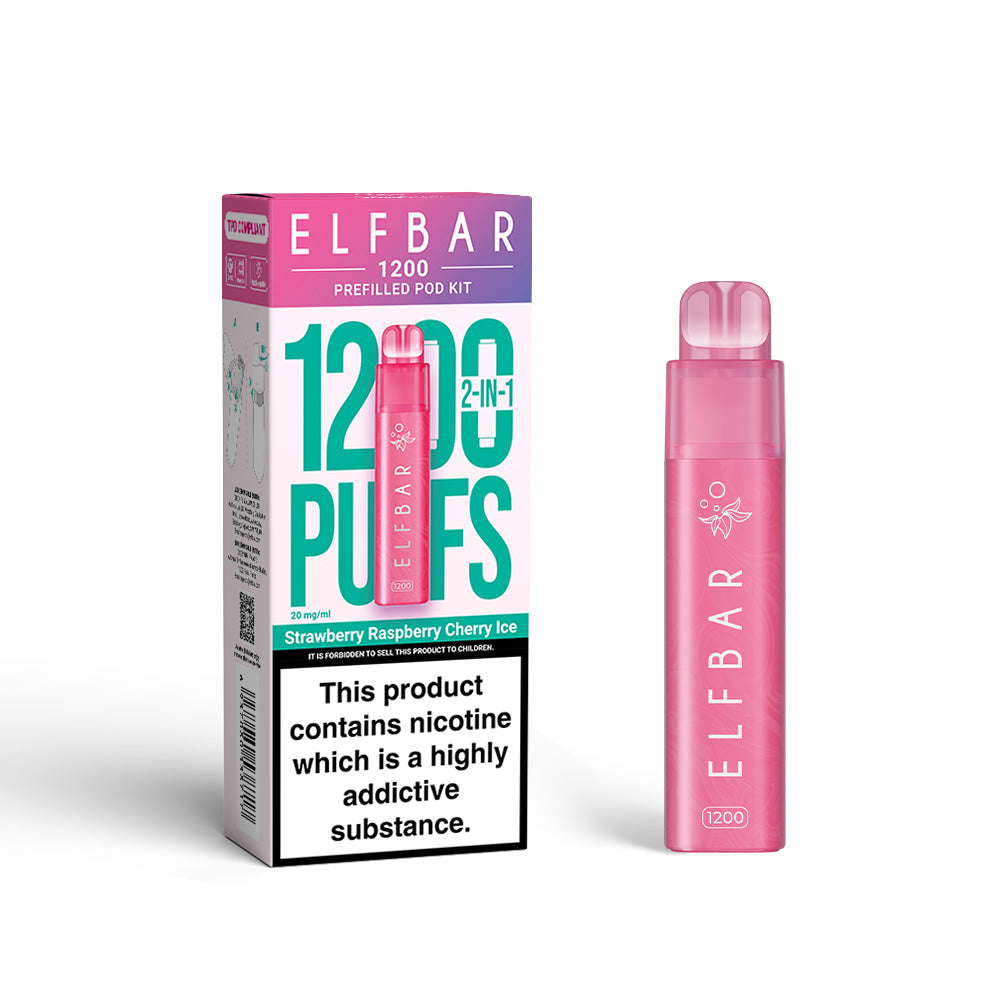 ELFBAR 1200 STRAWBERRY RASPBERRY CHERRY ICE (5)