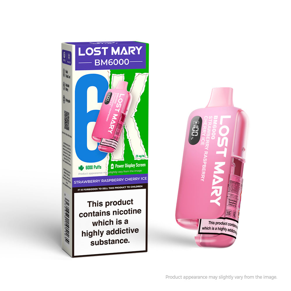 LOST MARY BM6000 STRAWBERRY RASPBERRY CHERRY ICE (5)