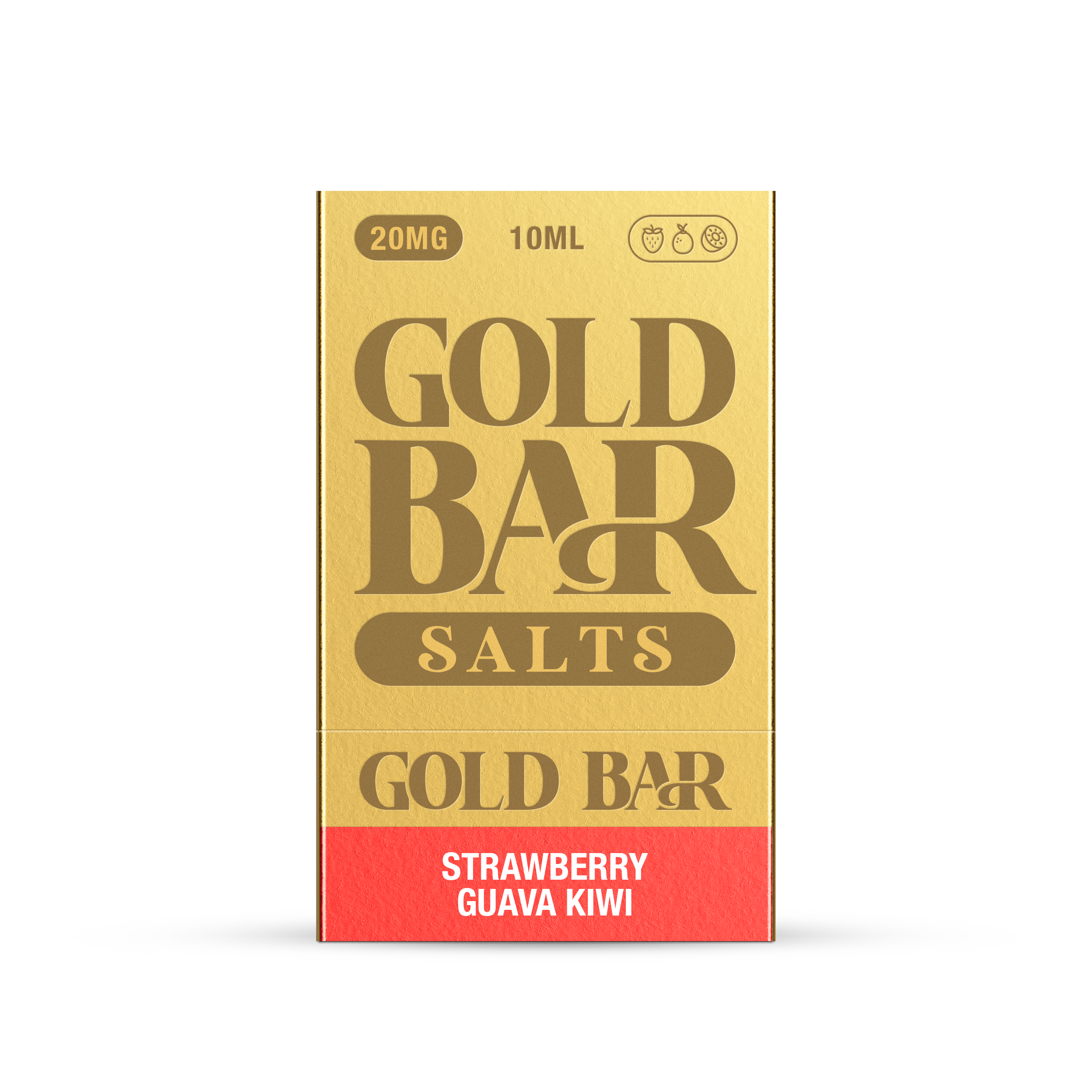 GOLD BAR SALTS 10ML STRAWBERRY GUAVA KIWI (10)