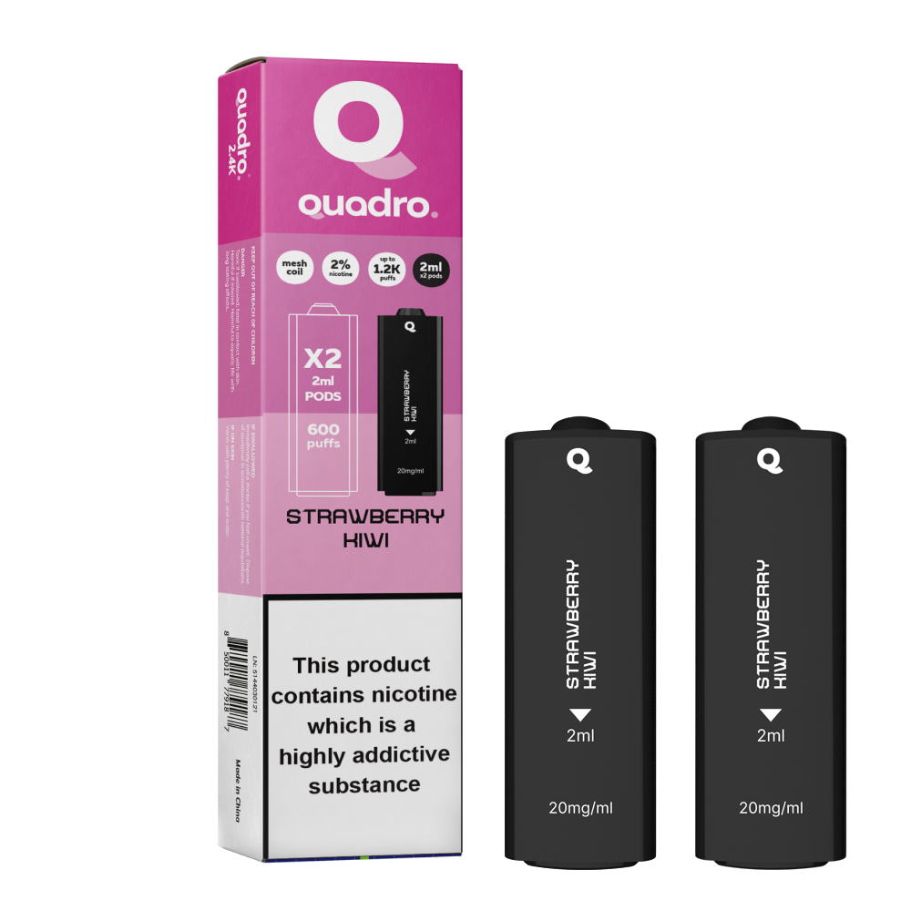 QUADRO 2PK PODS STRAWBERRY KIWI (10)