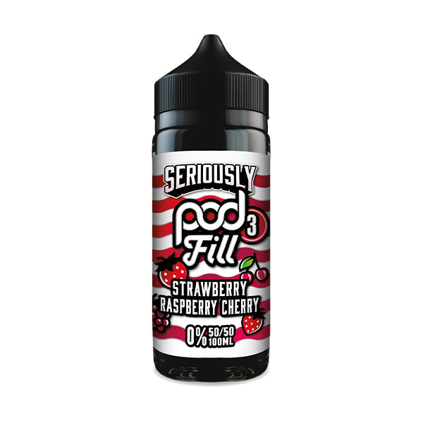 DOOZY SERIOUSLY POD FILL 3 100ML STRAWBERRY RASPBERRY CHERRY