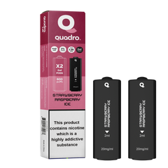 QUADRO 2PK PODS STRAWBERRY RASPBERRY ICE (10)