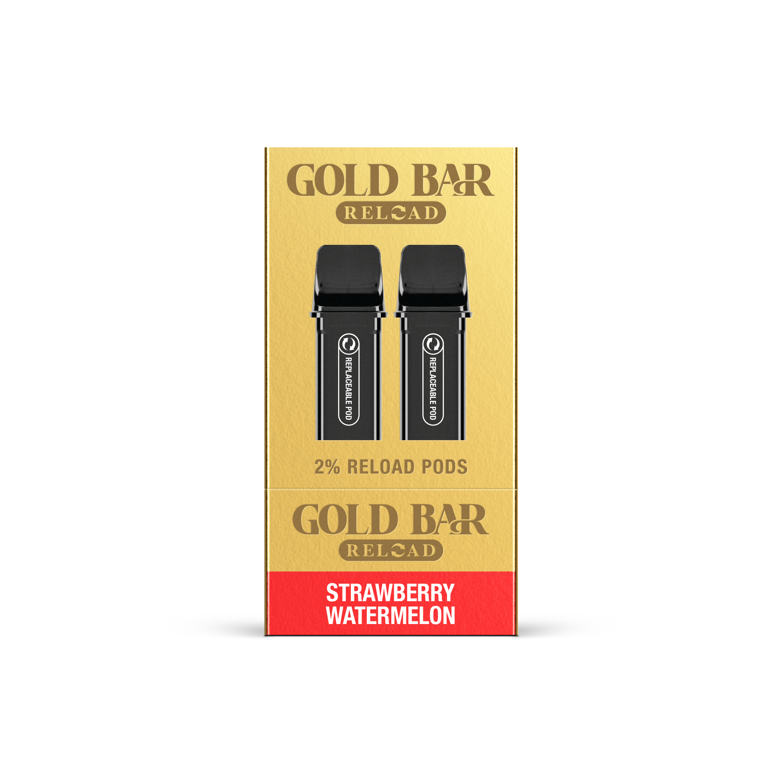 GOLD BAR RELOAD PODS 2PK STRAWBERRY KIWI WATERMELON (10)