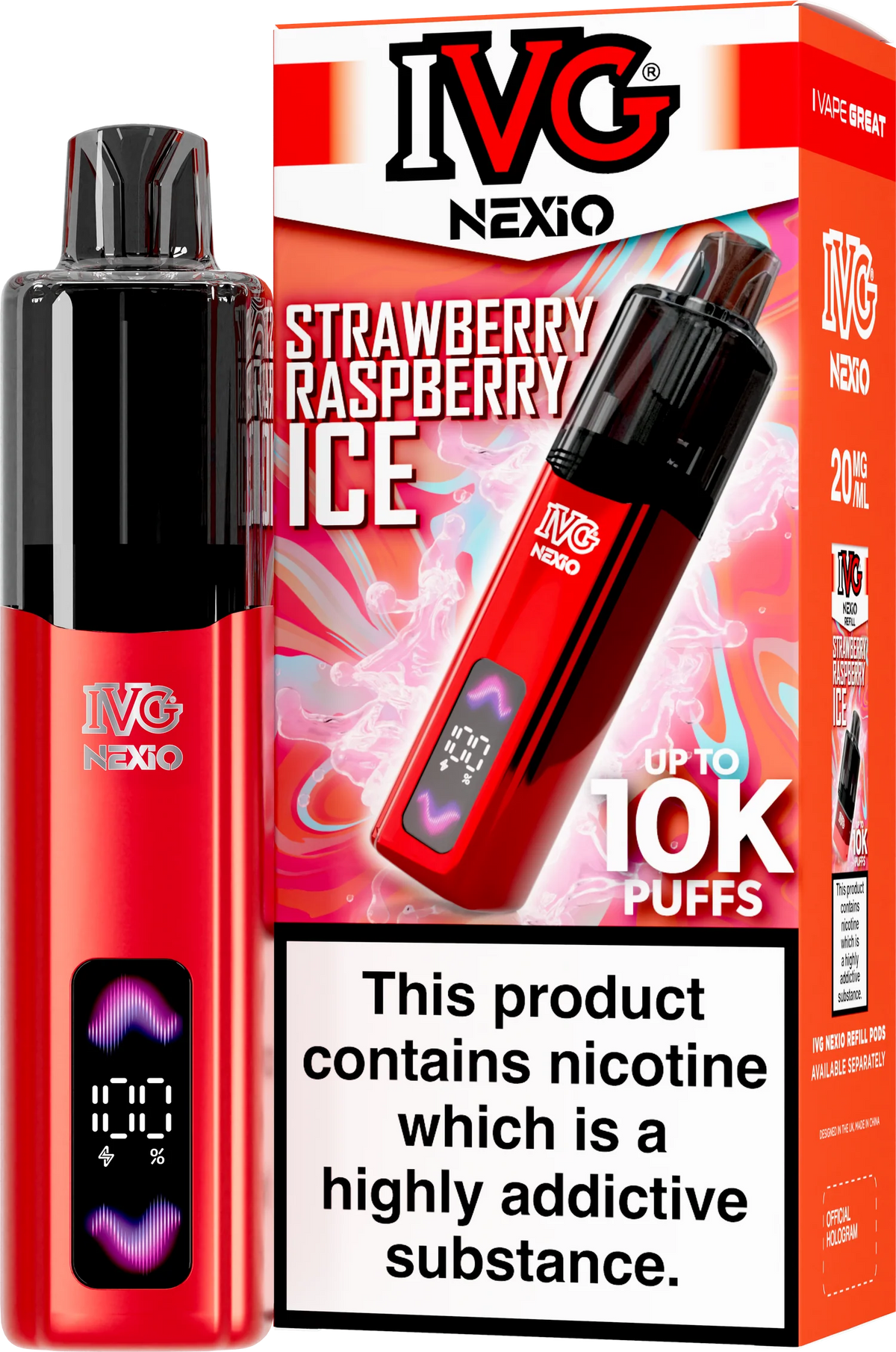 IVG NEXIO 10K KIT STRAWBERRY RASPBERRY ICE (5)