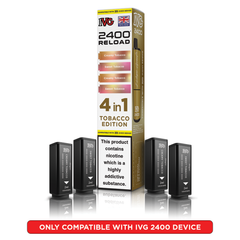 IVG 2400 RELOAD POD 4 PACK TOBACCO EDITION (5)