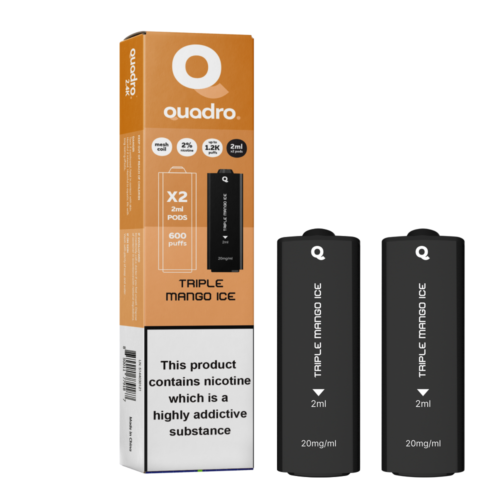 QUADRO 2PK PODS TRIPLE MANGO ICE (10)