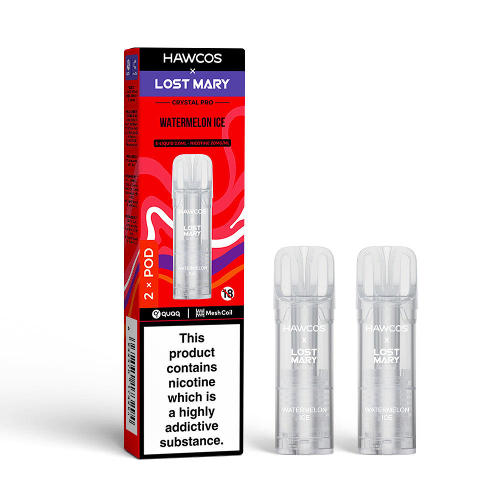 HAWCOS x LOST MARY HX600 POD 2PK WATERMELON ICE (10)