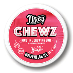 DOOZY CHEWZ NICOTINE CHEWING GUM WATERMELON ICE (10)