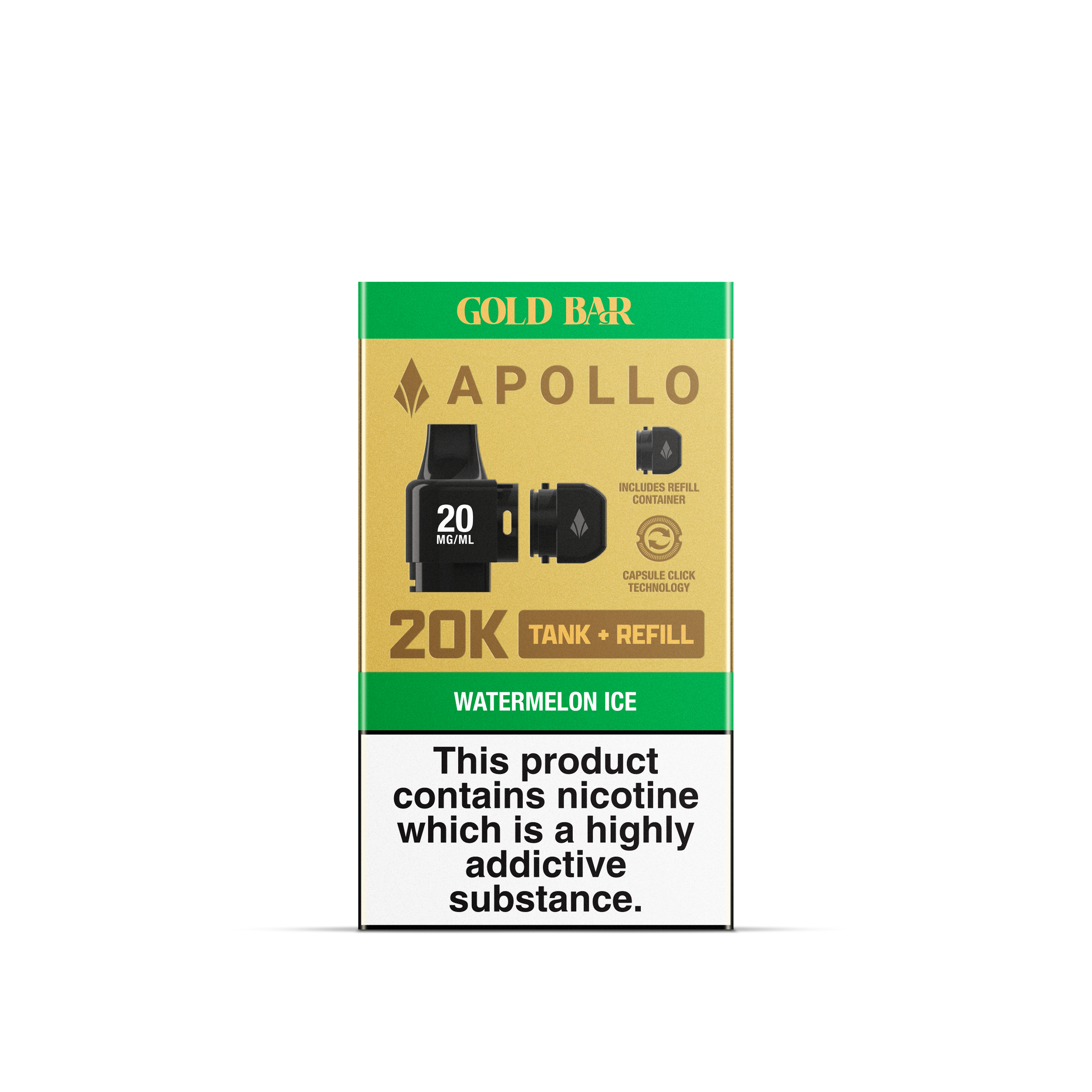 APOLLO 2ML+5ML POD + REFILL WATERMELON ICE (10)