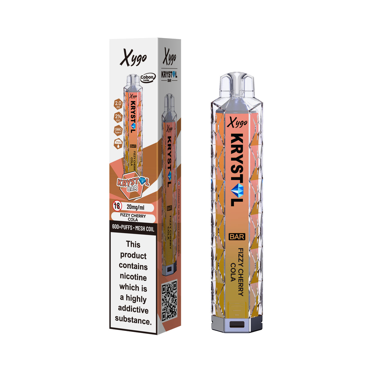XYGO KRYSTAL 600 KIT FIZZY CHERRY COLA (10)