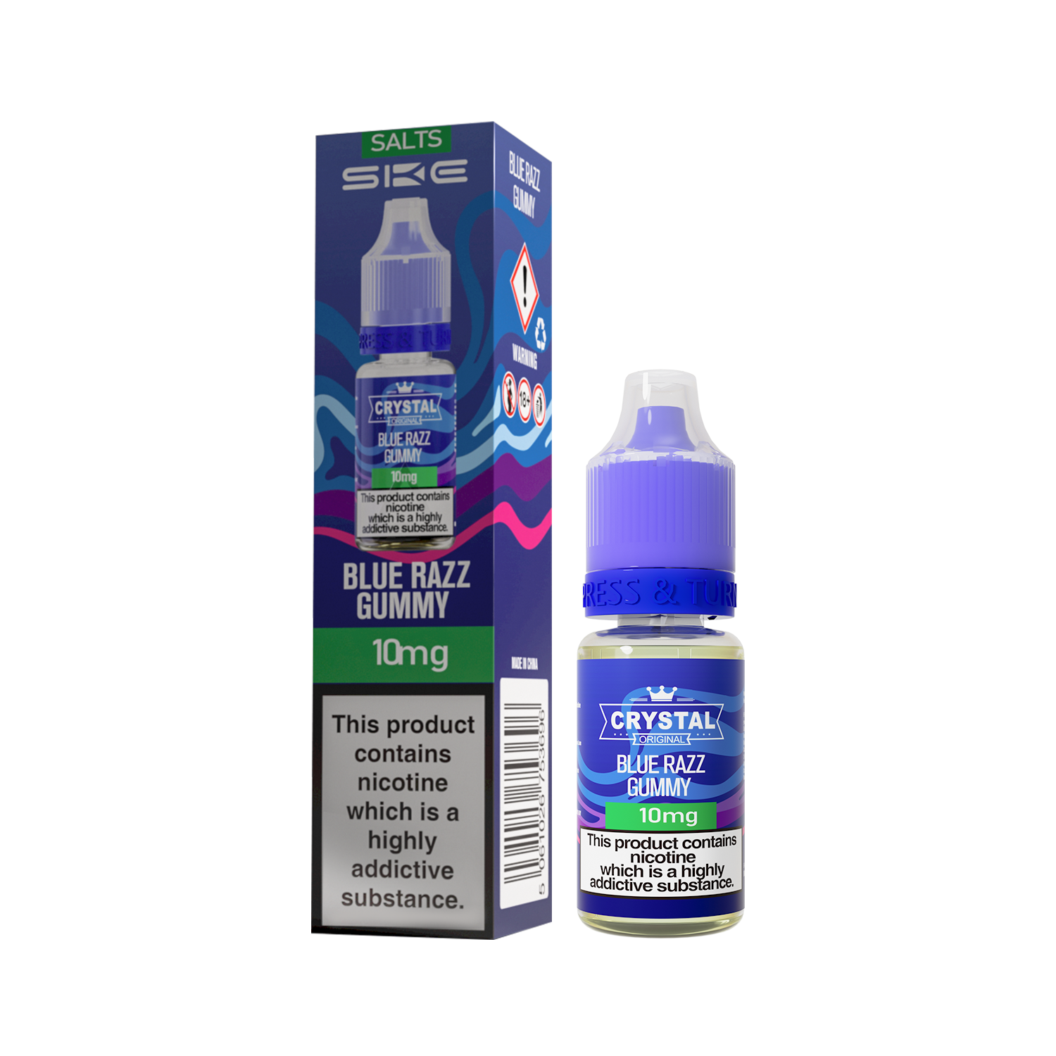 SKE CRYSTAL ORIGINAL SALTS 10ML BLUE RAZZ GUMMY (10)