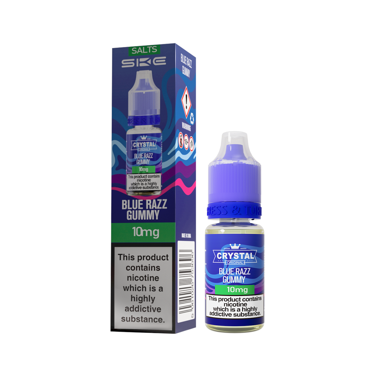 SKE CRYSTAL ORIGINAL SALTS 10ML BLUE RAZZ GUMMY (10)