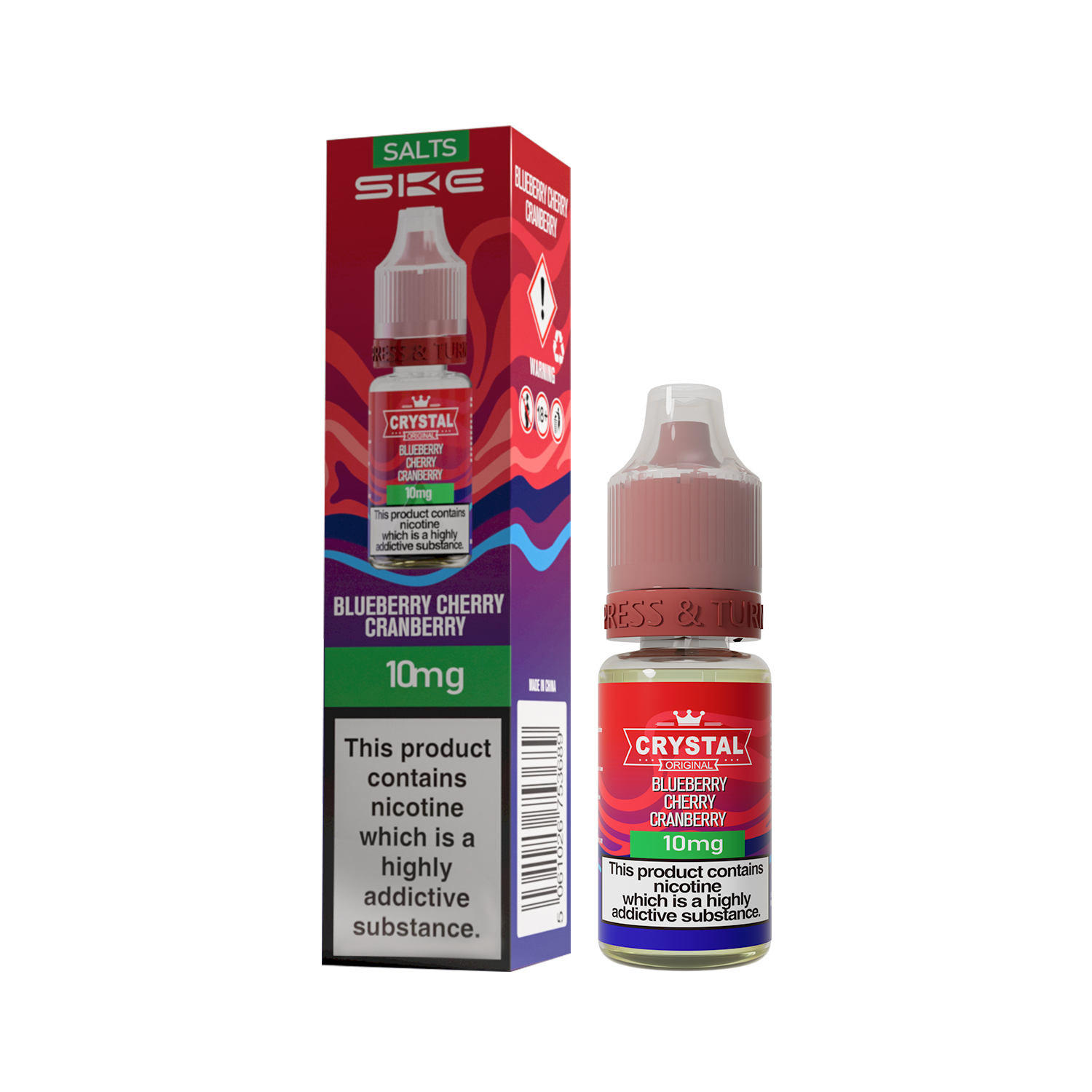 SKE CRYSTAL ORIGINAL SALTS 10ML BLUEBERRY CHERRY CRANBERRY (10)