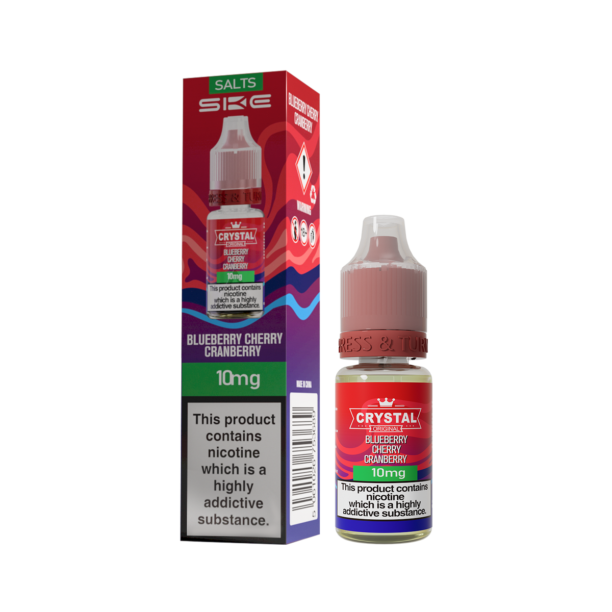 SKE CRYSTAL ORIGINAL SALTS 10ML BLUEBERRY CHERRY CRANBERRY (10)