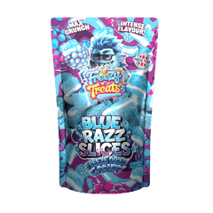 FREEZY TREATS FREEZE DRIED CANDY BLUE RAZZ SLICES (12)