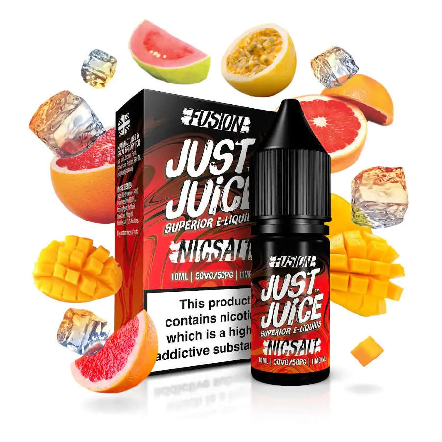 JUST JUICE FUSION 10ML NIC SALT MANGO & BLOOD ORANGE ON ICE (5)