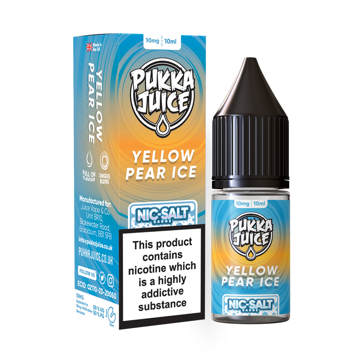 PUKKA JUICE 10ML NIC SALT YELLOW PEAR ICE (10)