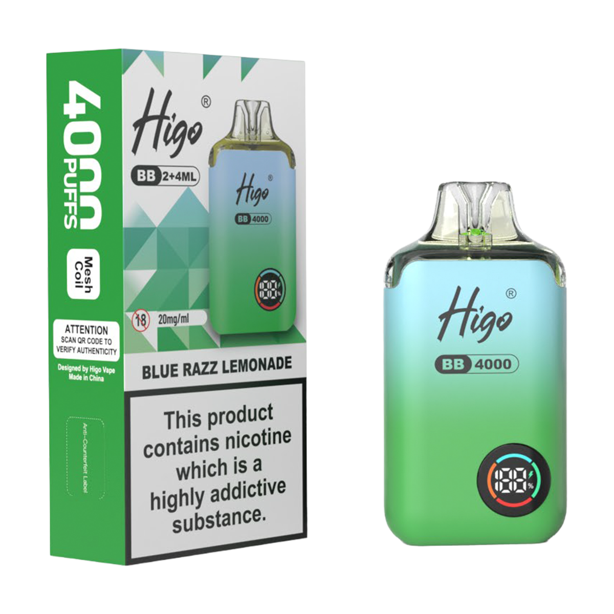 HIGO BB4000 KIT BLUE RAZZ LEMONADE (10)