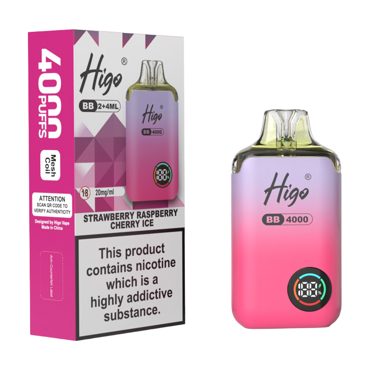 HIGO BB4000 KIT STRAWBERRY RASPBERRY CHERRY ICE (10)