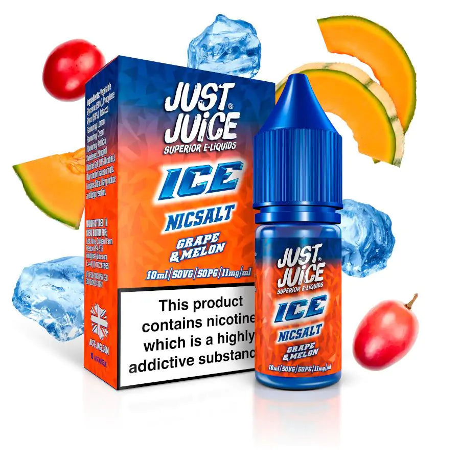 JUST JUICE ICE 10ML NIC SALT GRAPE & MELON (5)