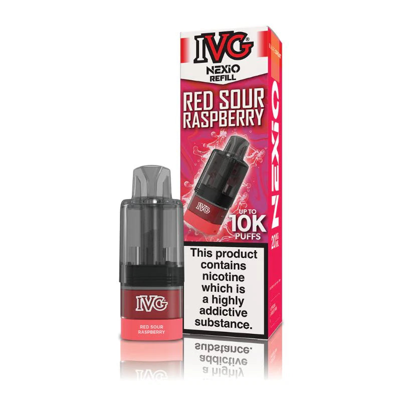 IVG NEXIO 10K REFILL POD RED SOUR RASPBERRY (5)