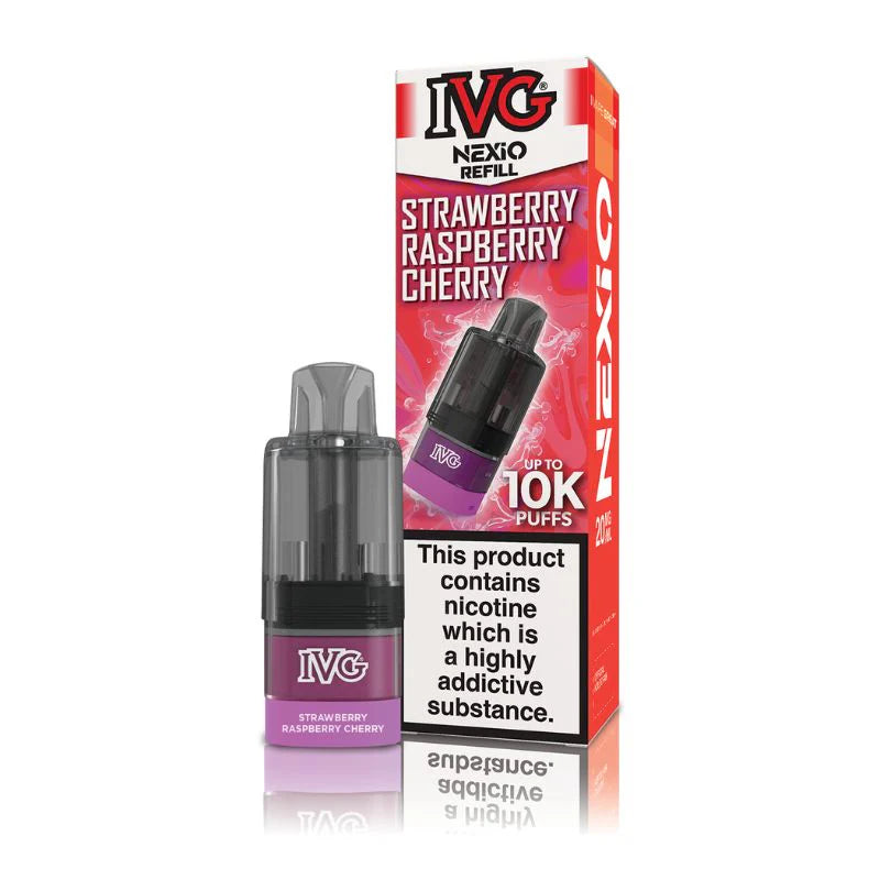IVG NEXIO 10K REFILL POD STRAWBERRY RASPBERRY CHERRY (5)