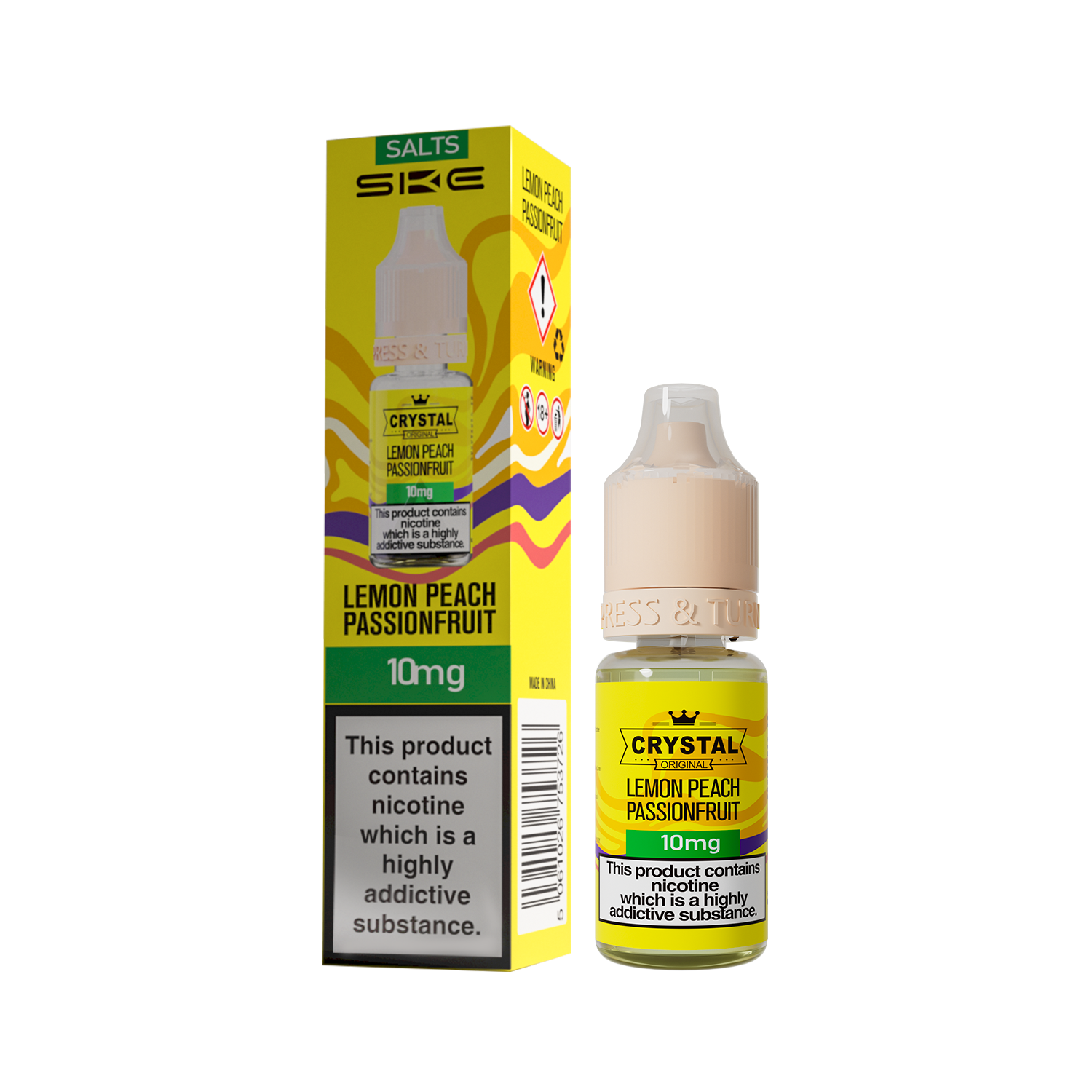 SKE CRYSTAL ORIGINAL SALTS 10ML LEMON PEACH PASSIONFRUIT (10)