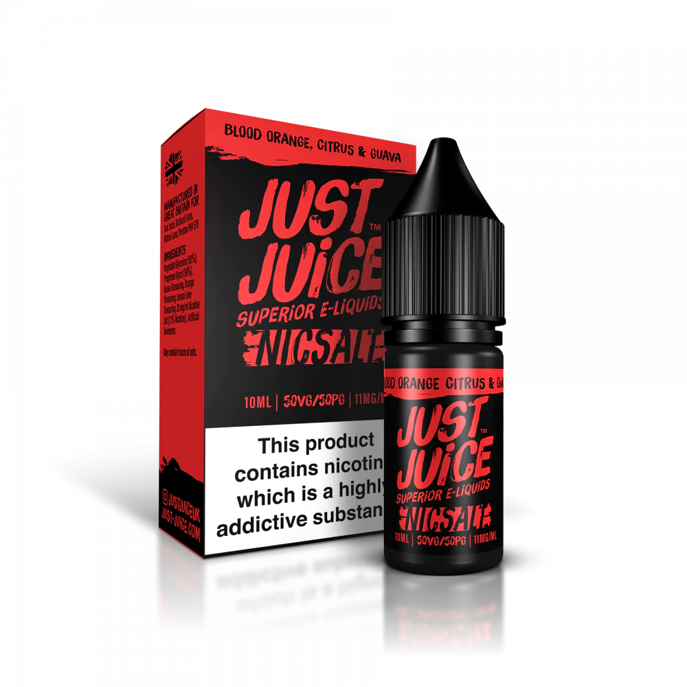 JUST JUICE 10ML NIC SALT BLOOD ORANGE CITRUS & GUAVA (5)