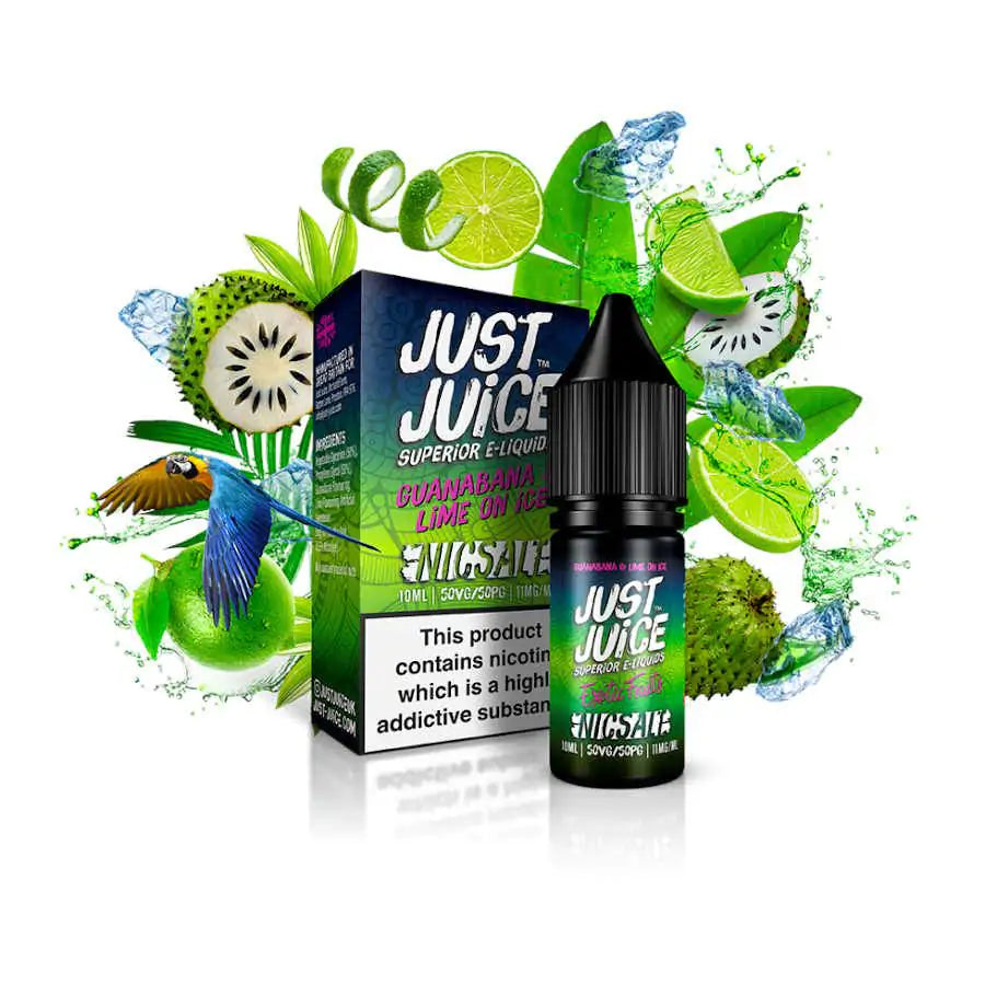 JUST JUICE EXOTIC FRUITS 10ML NIC SALT GUANABANA & LIME (5)