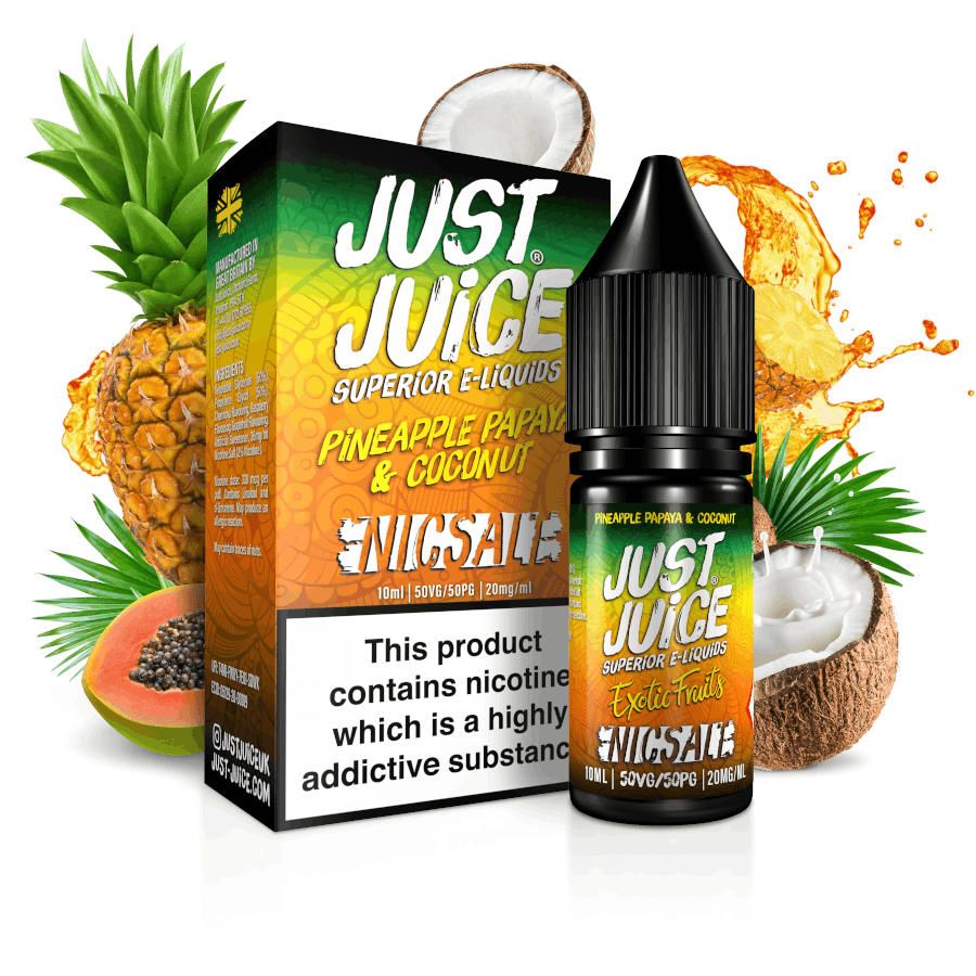 JUST JUICE 10ML NIC SALT PINEAPPLE, PAPAYA & COCONUT (5)