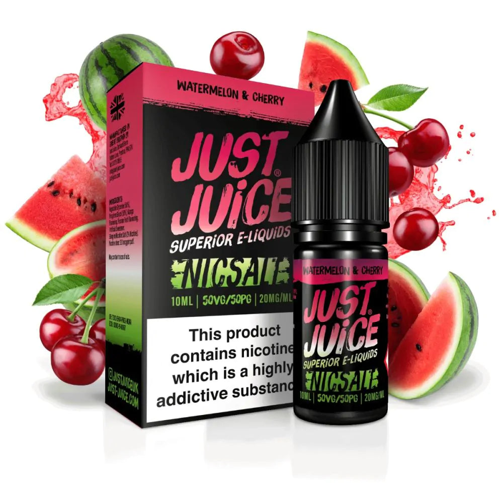 JUST JUICE 10ML NIC SALT WATERMELON & CHERRY (5)