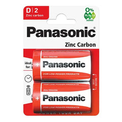 PANASONIC D SIZE ZINC - 2 PACK (12)