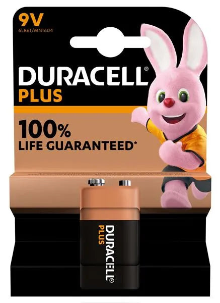 DURACELL 9V PLUS POWER +100%  - 1 PACK (10)