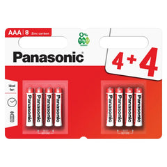 PANASONIC AAA ZINC RED - 4+4 PACK (20)