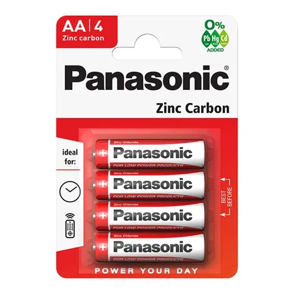 PANASONIC AA ZINC - 4 PACK (12)