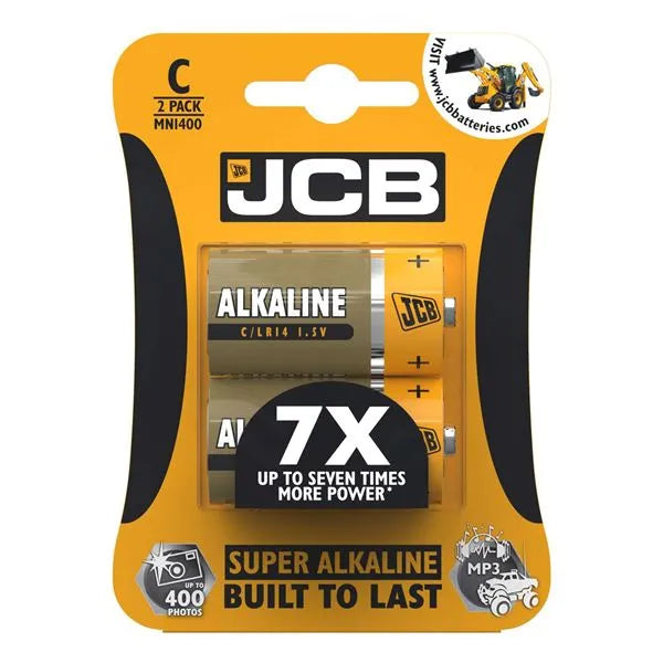 JCB SIZE C SUPER ALKALINE BATTERIES - PACK OF 2 (10)