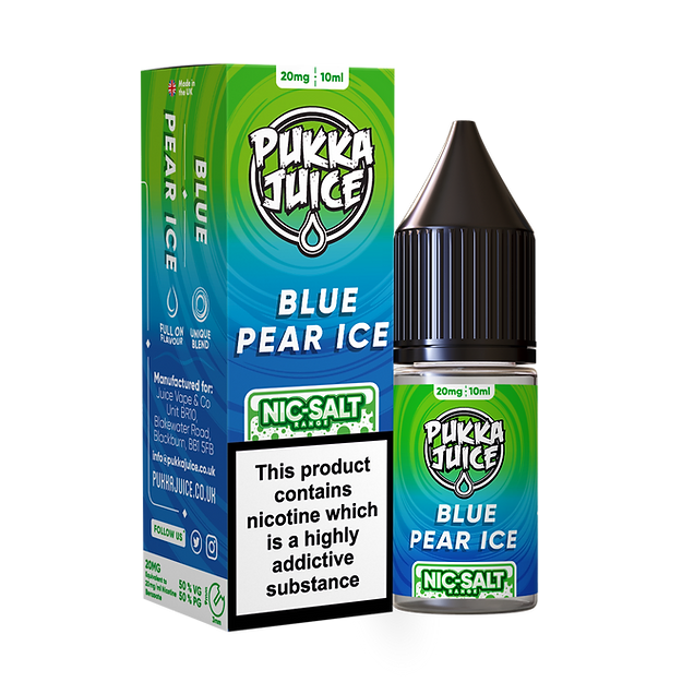 PUKKA JUICE 10ML NIC SALT BLUE PEAR ICE (10)