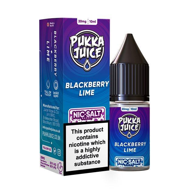 PUKKA JUICE 10ML NIC SALT BLACKBERRY LIME (10)