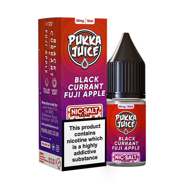 PUKKA JUICE 10ML NIC SALT BLACKCURRANT FUJI APPLE (10)