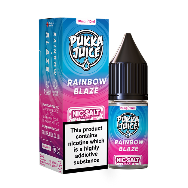 PUKKA JUICE 10ML NIC SALT RAINBOW BLAZE (10)