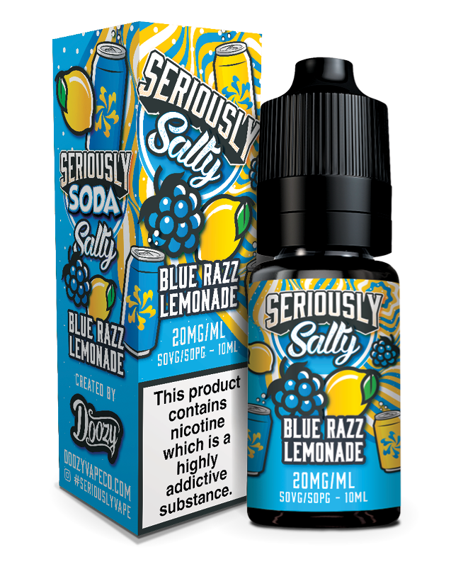 SERIOUSLY SODA 10ML NIC SALTS BLUE RAZZ LEMONADE (10)