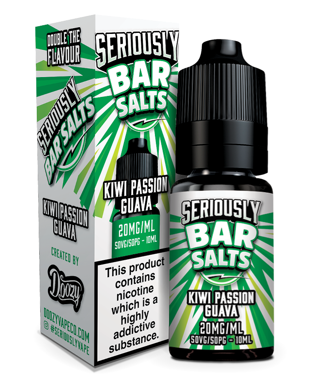 SERIOUSLY BAR SALTS 10ML KIWI PASSION GUAVA (10)