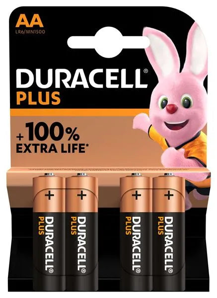 DURACELL AA PLUS POWER +100%  - 4 PACK (20)