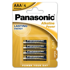 PANASONIC AAA BRONZE ALKALINE POWER - 4 PACK (12)